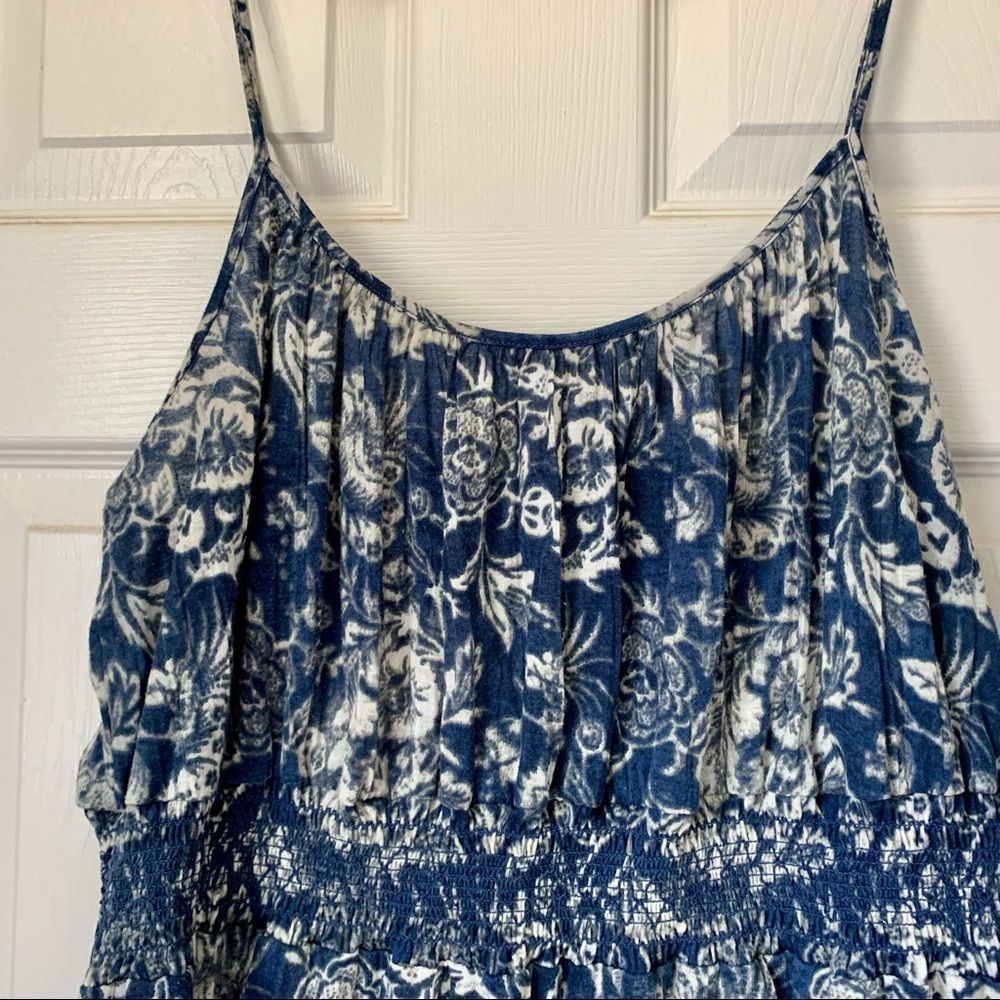 Daisy Fuentes Elastic Waist Spaghetti Strap Floral Sundress